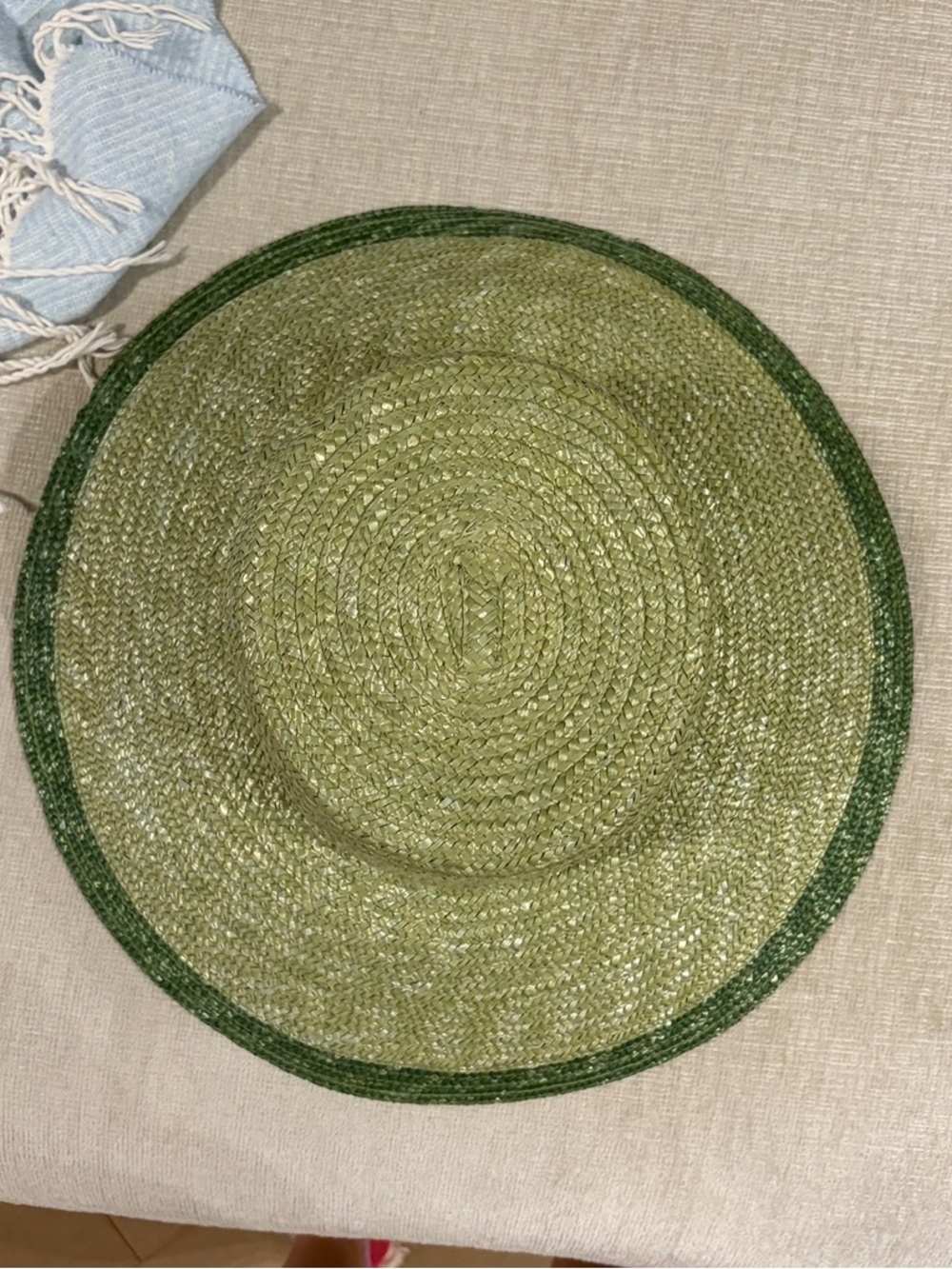 Anthropologie Wyeth Flower Pot Bucket Hat Straw Green Beach Vacation NEW NWT - Picture 9 of 14